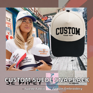 Casquette de baseball snapback brodée personnalisée, visière plate, bicolore, 5 panneaux, réglable, pour streetwear, voyage, fête - Product Image 2