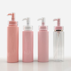 Custom <b>Empty</b> Pet 100 200 250 Ml Pink White Transparent Skincare Luxury Shampoo Packaging <b>Plastic</b> Cosmetic Lotion Pump <b>Bottle</b> - Product Image 1