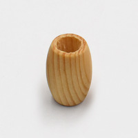Perles en bois 30x20mm, forme de baril creux, sculptées en forme de pétale, multicolores, pour la fabrication de bijoux DIY, tresses et dreadlocks