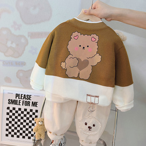 2025 printemps Version coréenne bébé garçon trois pièces nouveau populaire à manches longues Cardigan lapin pendentif à la mode Offre Spéciale vêtements - Product Image 5