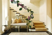 Guirlande de fleurs artificielles moderne, ignifuge et écologique, personnalisée, 6 pieds, pour décoration de mariage printemps-été, fête, maison, hôtel, cheminée