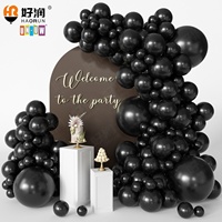 Ballons de fête pour enfants de 12 pouces, 2,8 grammes, 100 pièces par paquet, décorations de fête pour enfants, couleur noire mate métallique de haute qualité