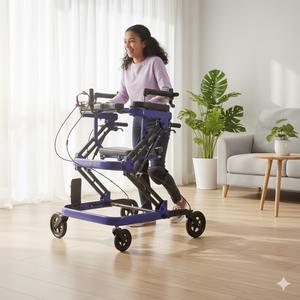 Aides à la marche pour enfants et adultes, équipement d'entraînement à la marche, déambulateurs multifonctions pliables pour la paralysie cérébrale - Product Image 1