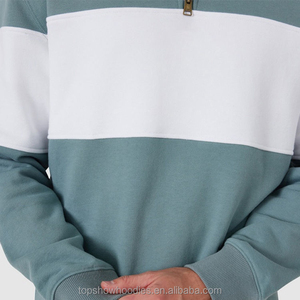 <span class=keywords><strong>Felpa</strong></span> con <span class=keywords><strong>Zip</strong></span> 1/4 Personalizzata OEM, Oversize, 100% Cotone, con Blocchi di Colore, per <span class=keywords><strong>Uomo</strong></span> - Product Image 5