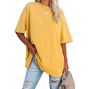 Ropa de <span class=keywords><strong>Mujer</strong></span> Estilo Gótico Europeo Americano, Manga Corta, Cuello Redondo, Holgada, Estampada, de Poliéster, para Primavera-Verano, Nueva - Product Image 1