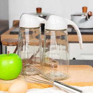 Gloway – récipient à condiments étanche, bouteille distributrice d'huile d'<span class=keywords><strong>olive</strong></span> en verre anti-goutte avec bouchon et bouchon automatique - Product Image 1