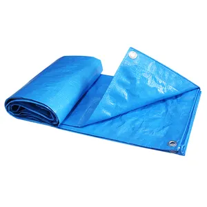 140gsm Waterproof PE Tarpaulin Fabric Heavy Duty Tarp Ground Sheet For Camping Tents Grounding Sheets