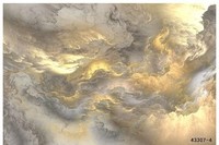 Papier peint mural 3D personnalisé en marbre doré effet fumée, texture grise de luxe pour salon, entrée, décoration intérieure