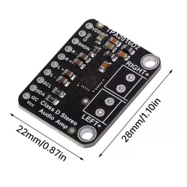 Digital Sound Amplifier Board Stereo Class D Audio Power Amplifier Module TPA2016D2 2.8W I2C AGC 5V 22x28mm Amplification Amp
