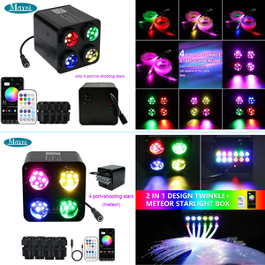 Motor de Luz de Fibra Óptica RGBW de 4 Puertos 2 en 1 con Efecto de Estrella Centelleante y Meteoro para Techo de Coche con Efecto de Cielo Estrellado - Product Image 5