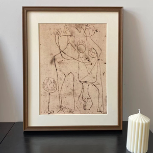 Cuadro Decorativo de Pared con Marco de Madera Sólida, Estilo Francés Vintage de Mediados de Siglo, Impresión Artística de Naturaleza Muerta 'Abrazo' para Decoración del Hogar/Oficina - Product Image 1
