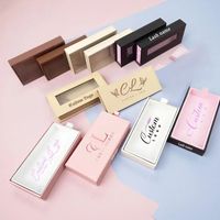Großhandel Private Label Benutzerdefiniertes Logo Schwarz Weiß Rosa Roségold Mode Wimpernmagnete Geschenkpapier-Kartenverpackungsboxen mit Spiegel