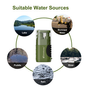 Purificador de agua de 4 etapas de 0,01 micras, filtro de agua de bomba manual para viajes de emergencia, purificador de agua de supervivencia para acampar - Product Image 5