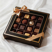 Cajas Rígidas de Cartón Reciclado Ecológicas Modernas Personalizadas con Ventana Transparente, Recubrimiento UV y Grabado en Relieve para Empaque de Chocolate/Dulces