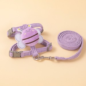 Arnés y Correa Personalizados de Nailon Ajustables Anti-Escape para Perros y Gatos con Diseño de Abeja - Product Image 3