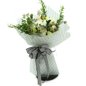 100% водонепроницаемая, изысканная и изящная упаковочная бумага в полоску для мыльных цветов - Product Image 6