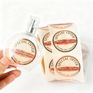Tùy Chỉnh In Ấn Không Thấm Nước Sang Trọng Biểu Tượng Mỹ Phẩm Sticker Trong Suốt Lá Vàng Sticker Rõ Ràng Nước Hoa Sticker Cuộn Nhãn Chai - Product Image 6