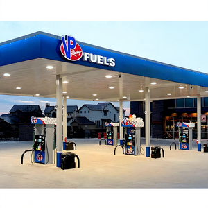 Auvent de station-service personnalisé par le fabricant, design VI, module LED en ACM PMMA, conception structurelle, toit de station-service IP65 - Product Image 1