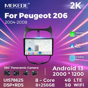 Mekede MS แอนดรอยด์เล่นอัตโนมัติวิทยุติดรถยนต์ระบบนำทาง GPS 8Core <span class=keywords><strong>8GB</strong></span> + 256GB สำหรับ Peugeot 206 2004-2008 ADAS DVR TPMS - Product Image 5