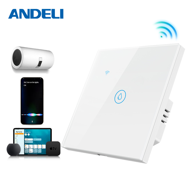 Apple Homekit Smart Wall Light White EU Standard Alexa & Siri Voice Control Waterproof 20A Max. Voltage 240V Touch Panel Feature