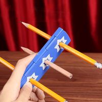 Trucs de magie avec des pièces de monnaie qui pénètrent dans un crayon en plastique, magie des pièces de monnaie qui pénètrent dans un crayon, jouets de magie, accessoires de magie amusants pour débutants