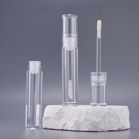 Vente flash - Flacon transparent rond pour gloss à lèvres, conteneur transparent pour rouge à lèvres, tubes vides pour rouge à lèvres liquide, tubes ronds