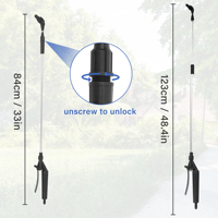 Pistolet pulvérisateur manuel universel pour jardin avec gâchette de contrôle et buse réglable, en aluminium télescopique – Le choix le plus populaire