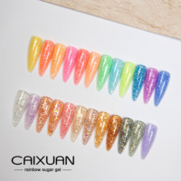 2024 arrivée populaire paillettes flocons arc-en-ciel sucre UV LED Gel vernis à ongles échantillon gratuit