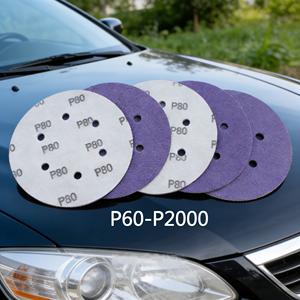 Dischi Abrasivi Viola Multi-foro per Auto 150mm da 40 a 2000 Grit, Dischi in Carta Abrasiva Ceramica Viola da 6 Pollici - Product Image 1