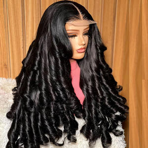 Venta al por mayor de onda suelta 13*4 de encaje de alta definición de calidad superior de pelo humano crudo pelucas rizadas sin pegamento a granel <span class=keywords><strong>comprar</strong></span> pelucas de cabello humano sin procesar - Product Image 2