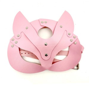 Máscara de oreja de zorro de presa Sexy de cuero creativo de estilo europeo y americano, máscara de ojo para hombres y mujeres, máscara de baile de fiesta de Navidad - Product Image 4