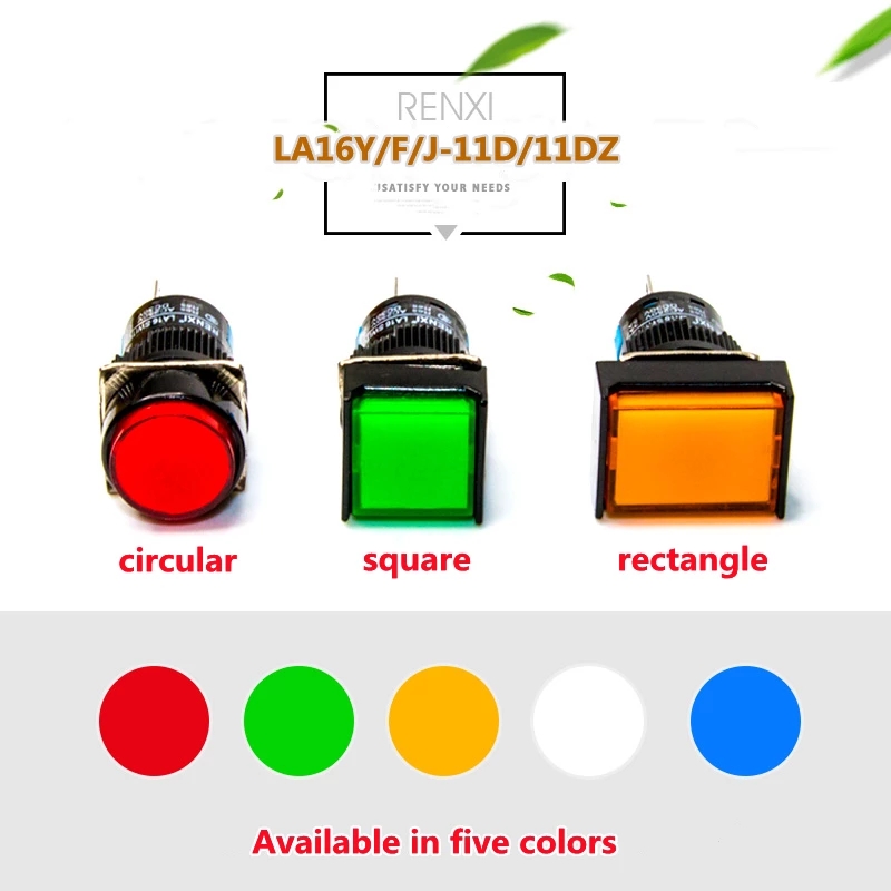 Переключатель La16, 16 мм, с подсветкой, 6 в, 12 В, 24 В, 2 в