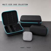 Étui de transport rigide multi-tailles avec fermeture éclair et sangles élastiques pour accessoires électroniques et équipement portable