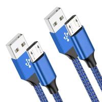 Kabel Data USB 5A Pengisian Cepat 3A Transmisi Data, Kabel Mikro Nylon Kepang Grosir Panjang 1M untuk Ponsel Elektronik