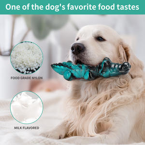 Giocattolo da Masticare per Cani di Taglia Grande in Nylon Resistente, Giocattolo per la Cura Dentale con Funzione di Alimentazione Lenta, Giocattolo Indistruttibile Tipo <span class=keywords><strong>Kong</strong></span> - Product Image 5