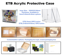 Étui en acrylique transparent avec protection UV à 99% et couvercle magnétique pour le lot de boosters Pokémon 151 et la boîte d'entraînement d'élite ETB