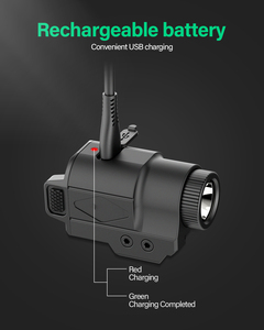 Chiến thuật nhỏ gọn 700 lumen đường sắt gắn đèn pin có thể điều chỉnh ánh sáng nhỏ chế độ nhấp nháy đường sắt gắn phạm vi phụ kiện - Product Image 5