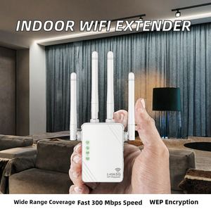 Hot Selling Indoor WiFi Repeater with 300M Coverage 65dB Gain WEP Encryption 2.4G Frequency Support - Product Image 2