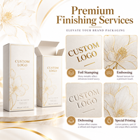 Boîte cosmétique personnalisée en carton blanc avec estampage à chaud et gaufrage pour emballage de parfum, d'essences et de produits de soin de la peau