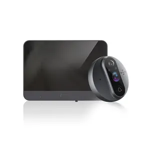 1mp像素门铃4.3英寸HD 720P彩色屏幕摄像机窥视孔查看器用于门wifi与PIR运动检测