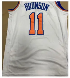 2024 bán buôn mới khâu áo bóng rổ Mỹ mùa giải mới #11 jalen Brunson màu xanh trắng Áo cam