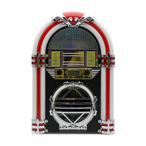 Jukebox Rétro de Bureau avec Lumières LED Colorées, Radio FM, <span class=keywords><strong>Lecteur</strong></span> <span class=keywords><strong>CD</strong></span> et Bluetooth 10 Mètres - Product Image 3