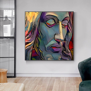 Cuadro <span class=keywords><strong>de</strong></span> <span class=keywords><strong>Arte</strong></span> en Lienzo Acrílico Grande Mintura, Personalizado, Hecho a Mano, Decoración Moderna para Pared, Retrato <span class=keywords><strong>de</strong></span> Figura Famosa, Completamente Pintado - Product Image 3