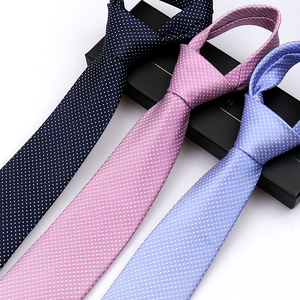 Cravates en <span class=keywords><strong>soie</strong></span> polyester de haute qualité, vente en gros, pas cher, largeur 8 cm, cravates roses pour homme pour mariage - Product Image 1