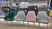 Chaise de salle à manger moderne de luxe en métal, style nordique, pour la vente en gros à prix abordable