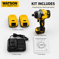 Kit de visseuse à chocs sans fil avec batterie au lithium, tournevis électrique avec 2 batteries et chargeur, OEM ODM, vente en gros, directement de l'usine