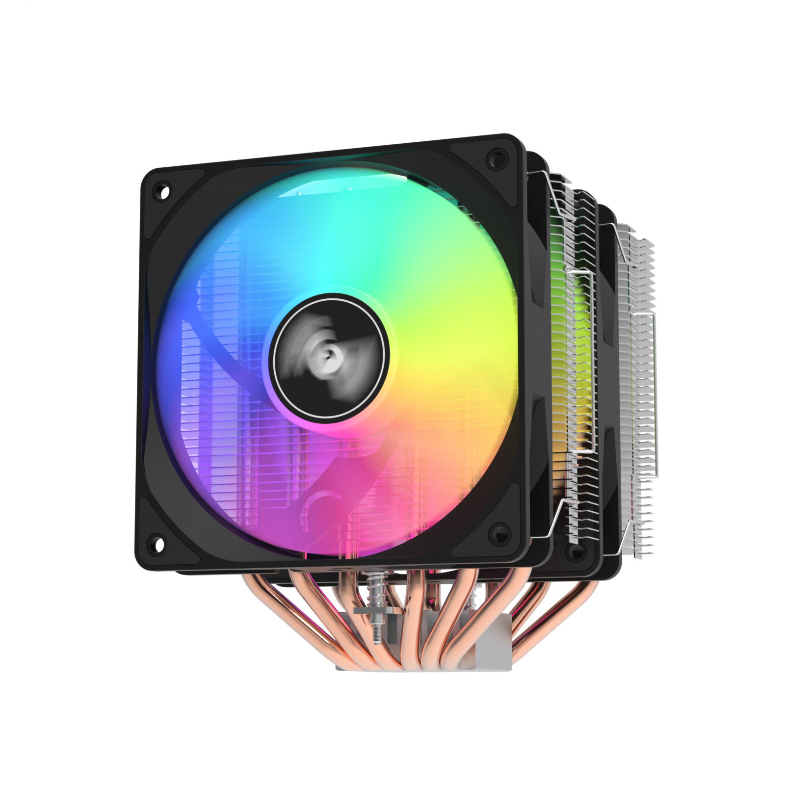 iHTP 6 Heat Pipes CPU Cooler 120mm Colorful Light PWM Temperature Control CPU Cooling Fan