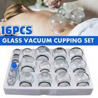 Ensemble de 16 ventouses en verre pour la thérapie par ventouses, ventouses à vide, appareil de thérapie par ventouses, ventouses de massage