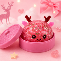 Jouet Squishy Élan Pailleté 15cm, Doux et Scintillant, Gadget Anti-stress à Presser, Emballé en Boîte Colorée, Ornement Réducteur de Stress