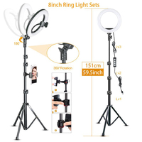 Forfeel Beauty 10 pouces Tiktok photographique Selfie Led anneau lumineux avec trépied pour diffusion en direct maquillage Youtube vidéo